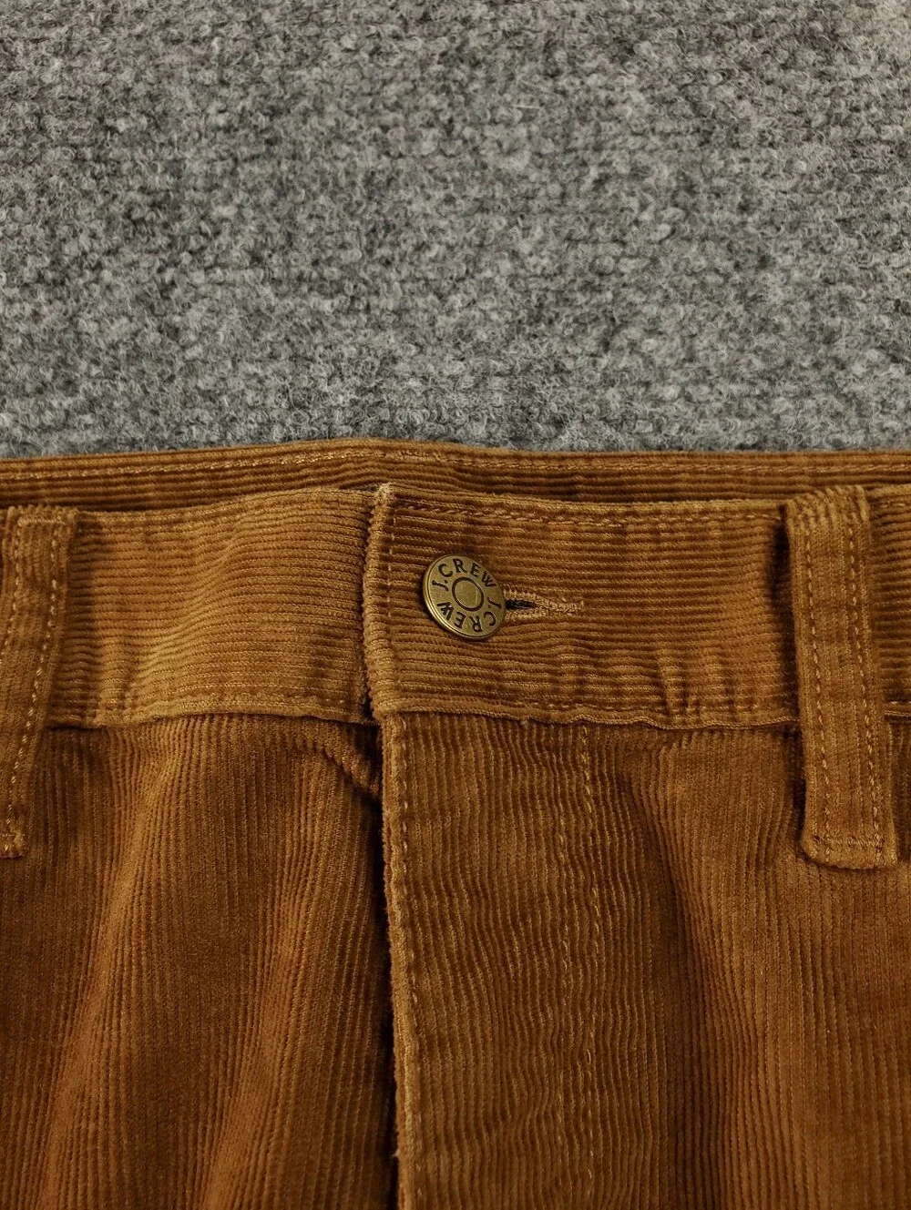 J Crew Flex Corduroy Pants 33x30 Slim Camel Rust Brown Five Pocket Casual Fall